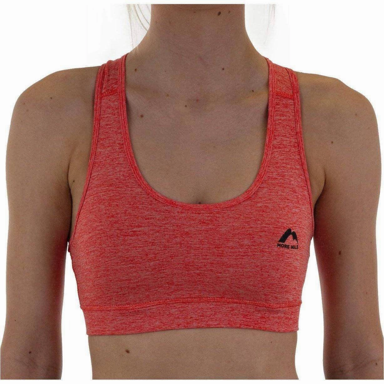 More Mile Train To Run Womens Running Crop Top - Orange Smooth silhouette