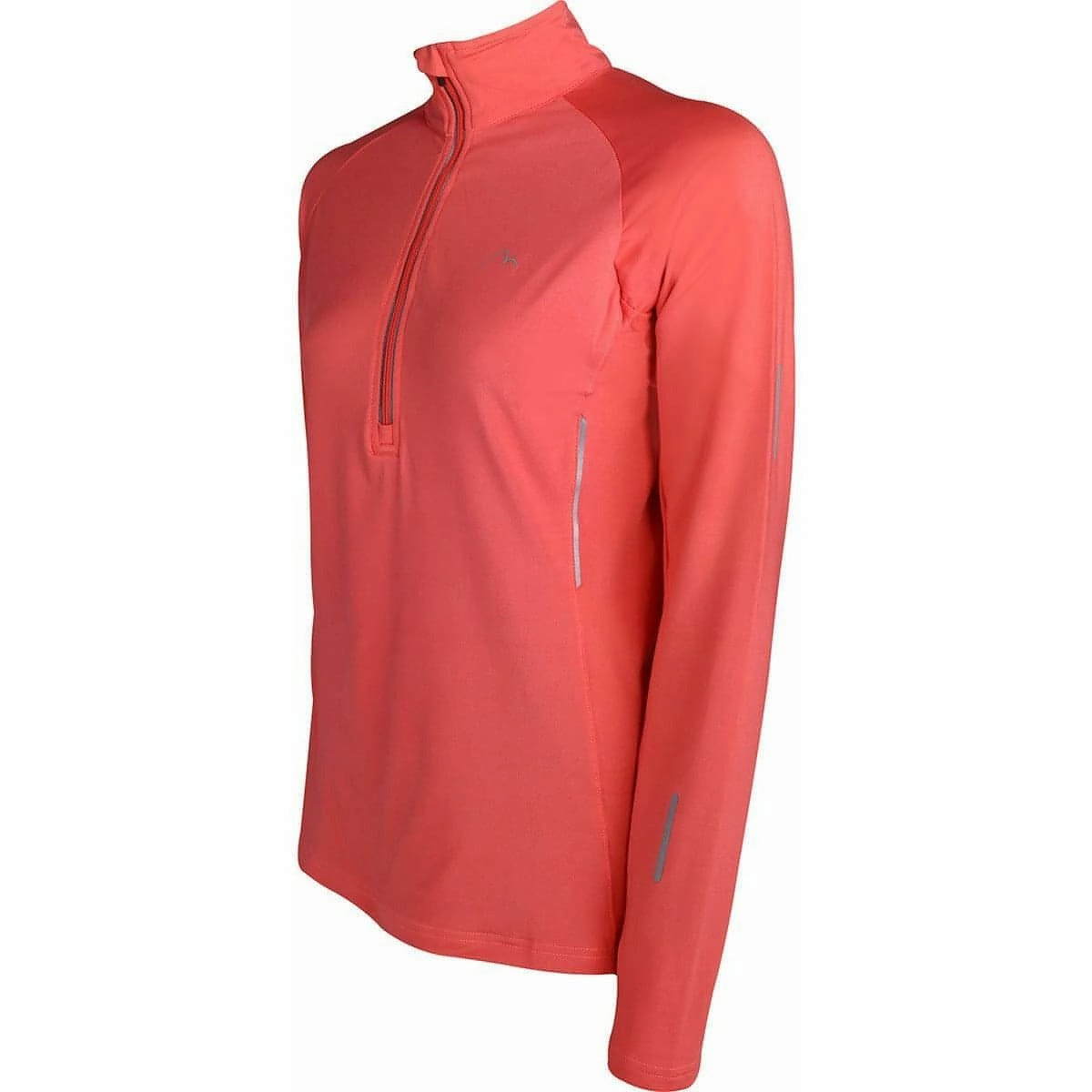 More Mile Vancouver Half Zip Long Sleeve Womens Running Top - Pink Evening Event Middle - aged
