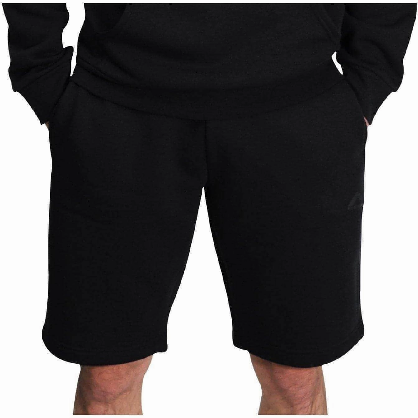 Queen Glow Loose Thread More Mile Vibe Fleece Mens Sweat Shorts - Black