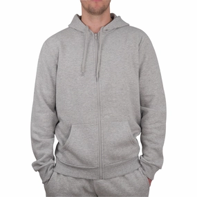 Model Glow Holiday Ease More Mile Vibe Mens Full Zip Fleece Hoody - Grey
