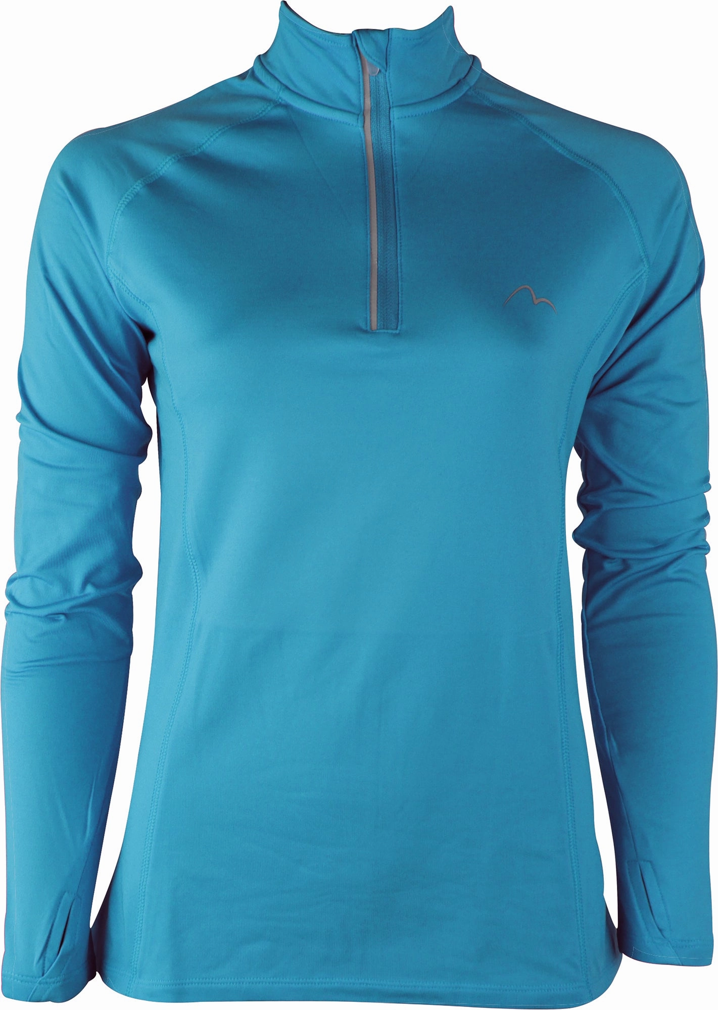 hat Gaming More Mile Vivid Half Zip Long Sleeve Womens Running Top - Blue