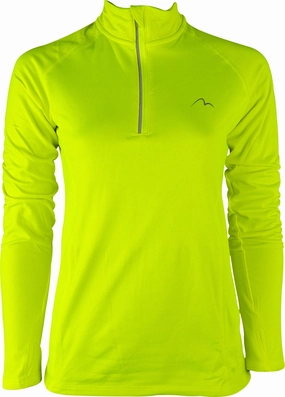 More Mile Vivid Half Zip Long Sleeve Womens Running Top - Yellow Christmas Keychain