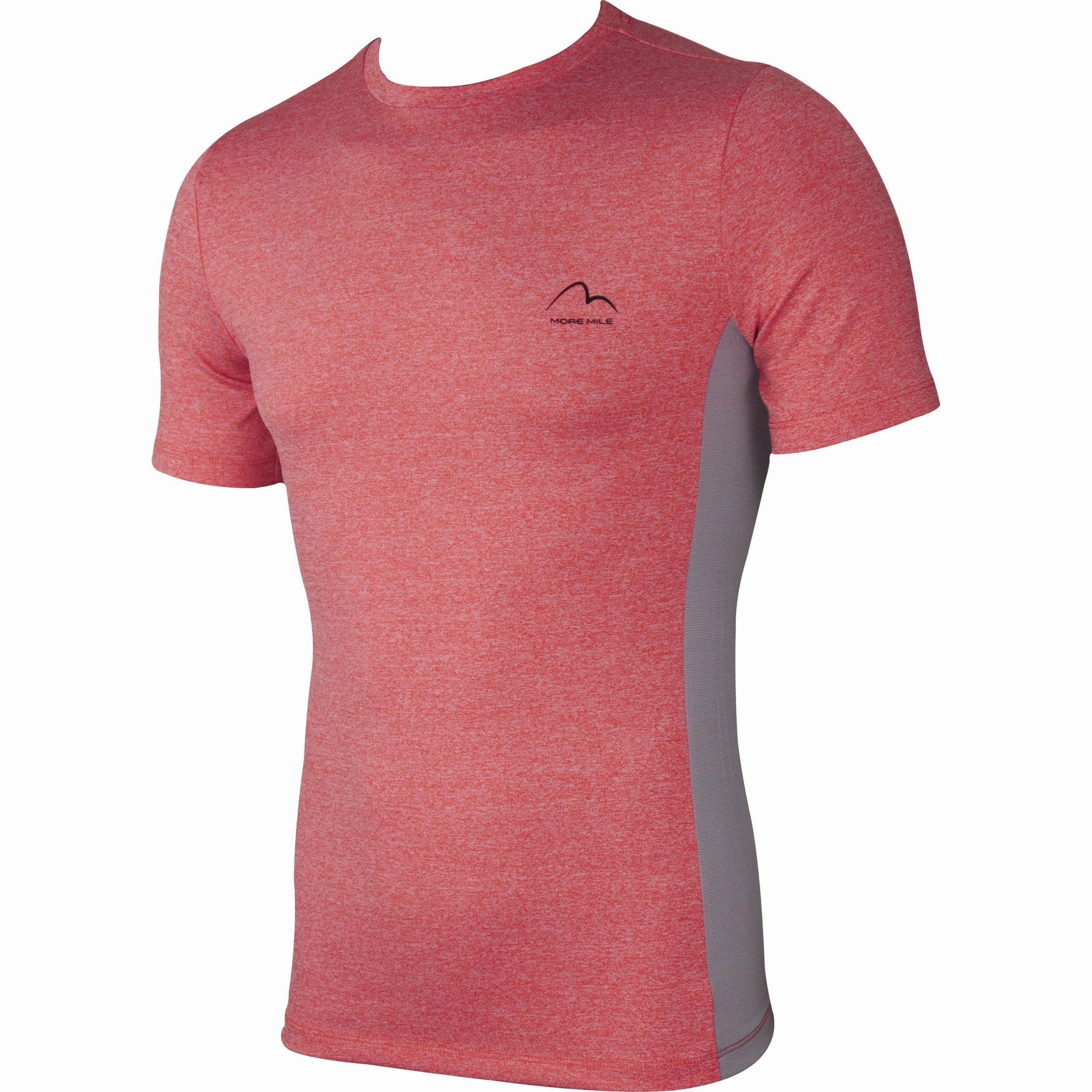 TemperatureRegulatingLining More Mile Warrior Short Sleeve Mens Fitted Training Top - Pink