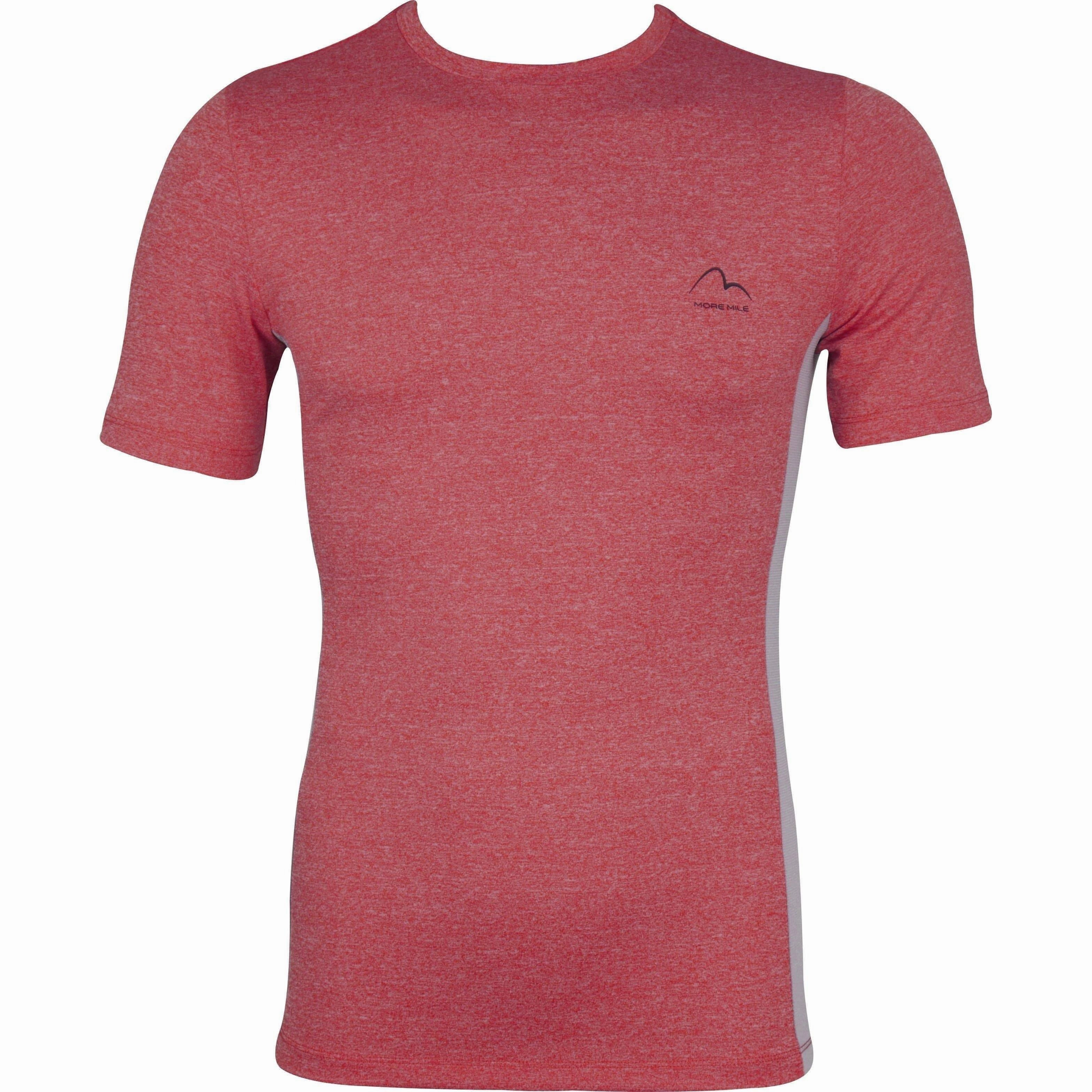 Fast Fit NonRestrictive Cut More Mile Warrior Short Sleeve Mens Fitted Training Top - Pink