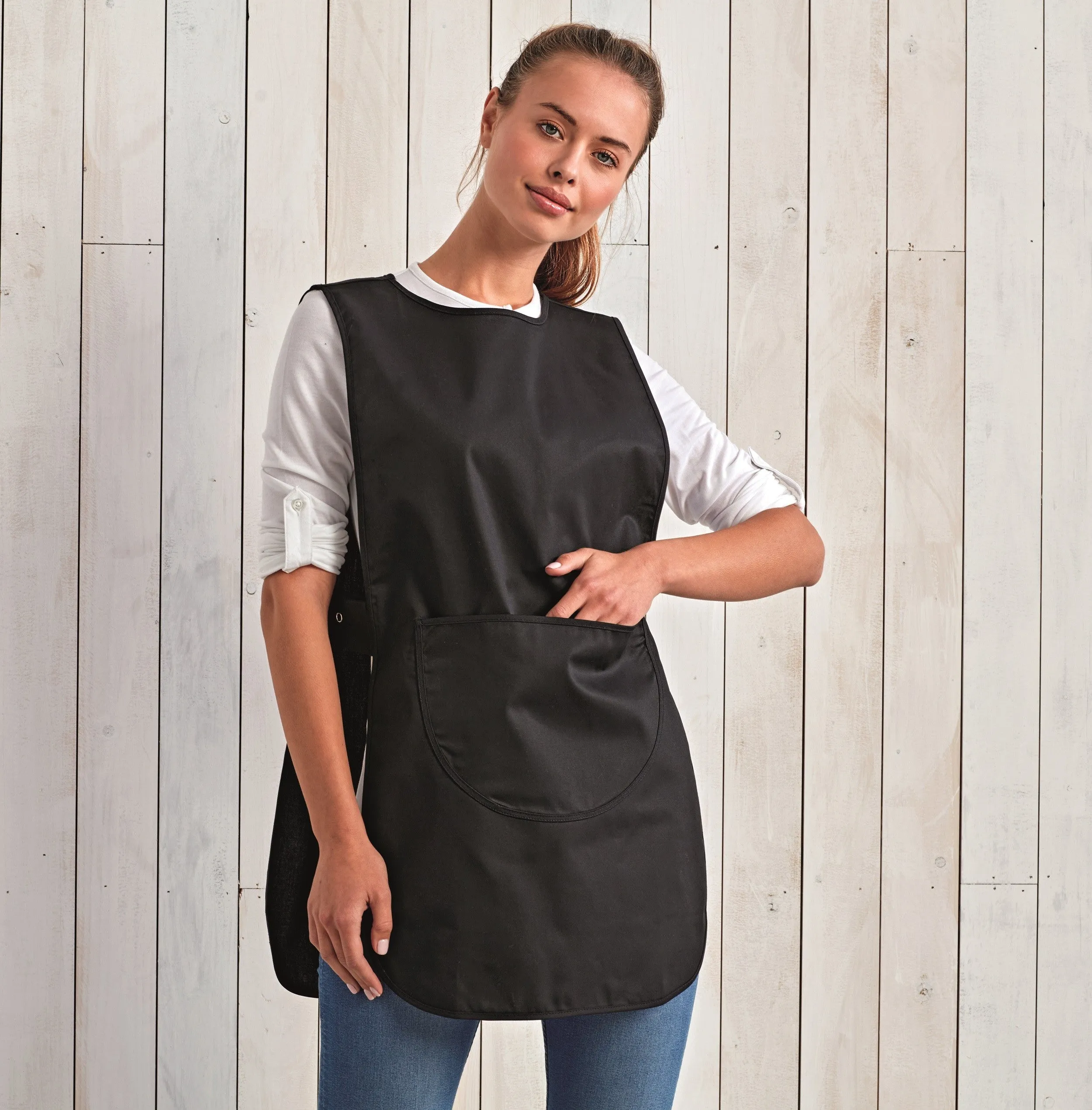 Long Length Pocket Tabard | NAVY QuickDry Technology Strong Denim