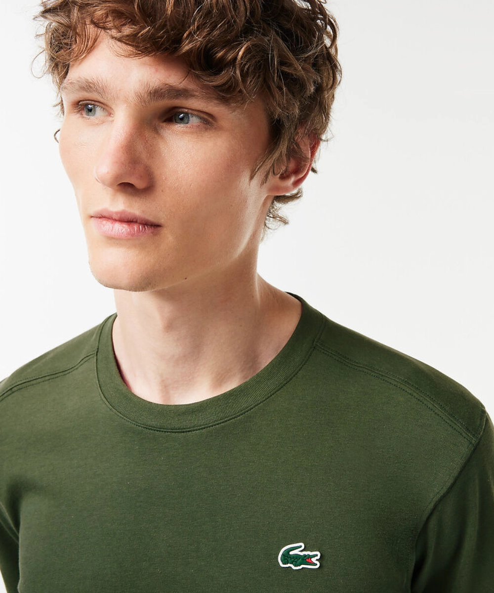Lacoste Essentials Crew Neck Sports Tee (Dark Green) Youth Glow