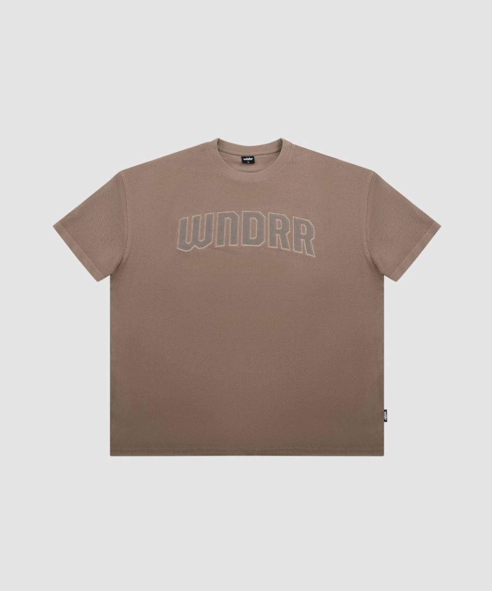 WNDRR Arch French Terry Tee (Taupe) Beach Ease