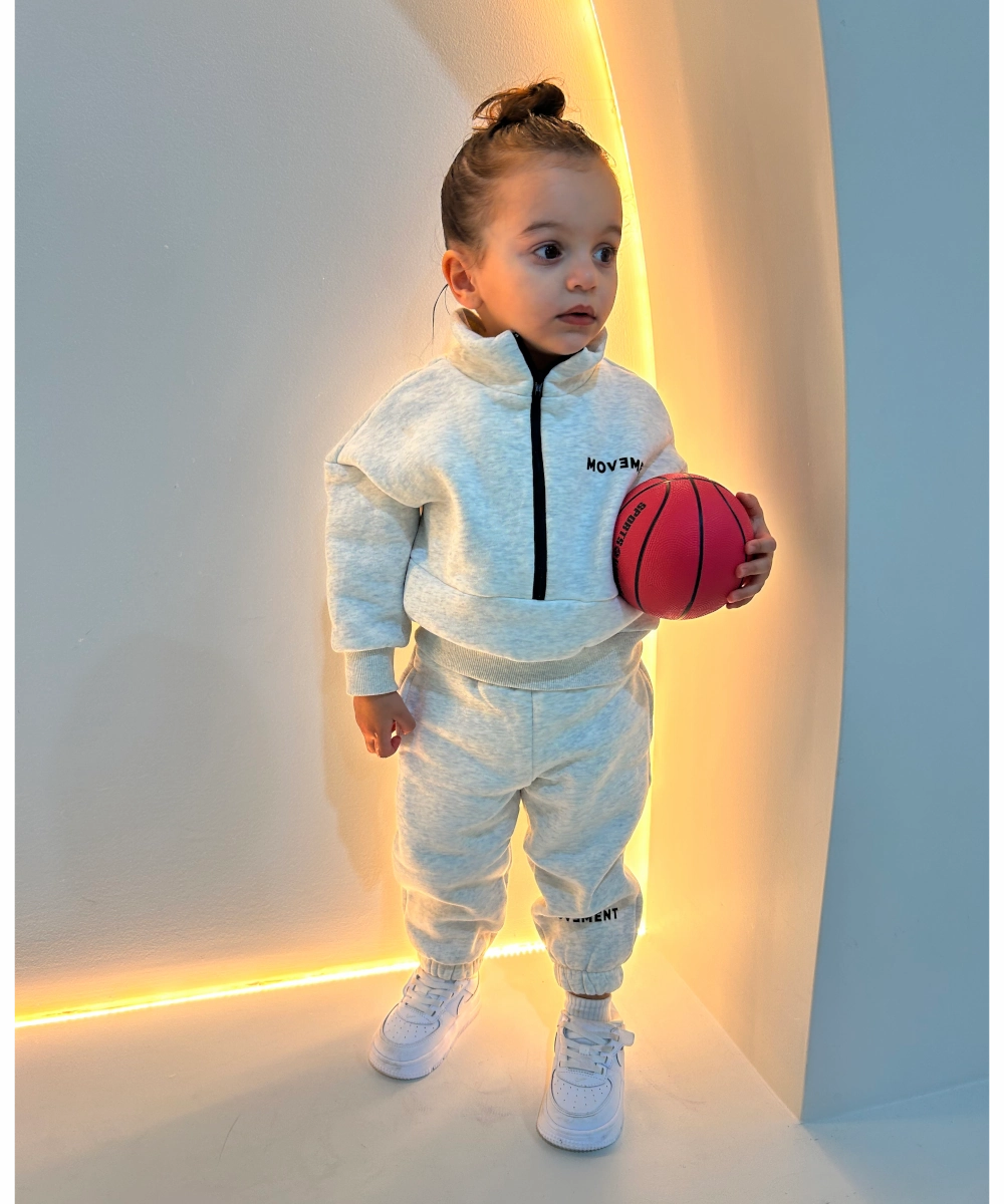 Seamless transition Neat Edge Movement Collection Tracksuit Set (Grey)