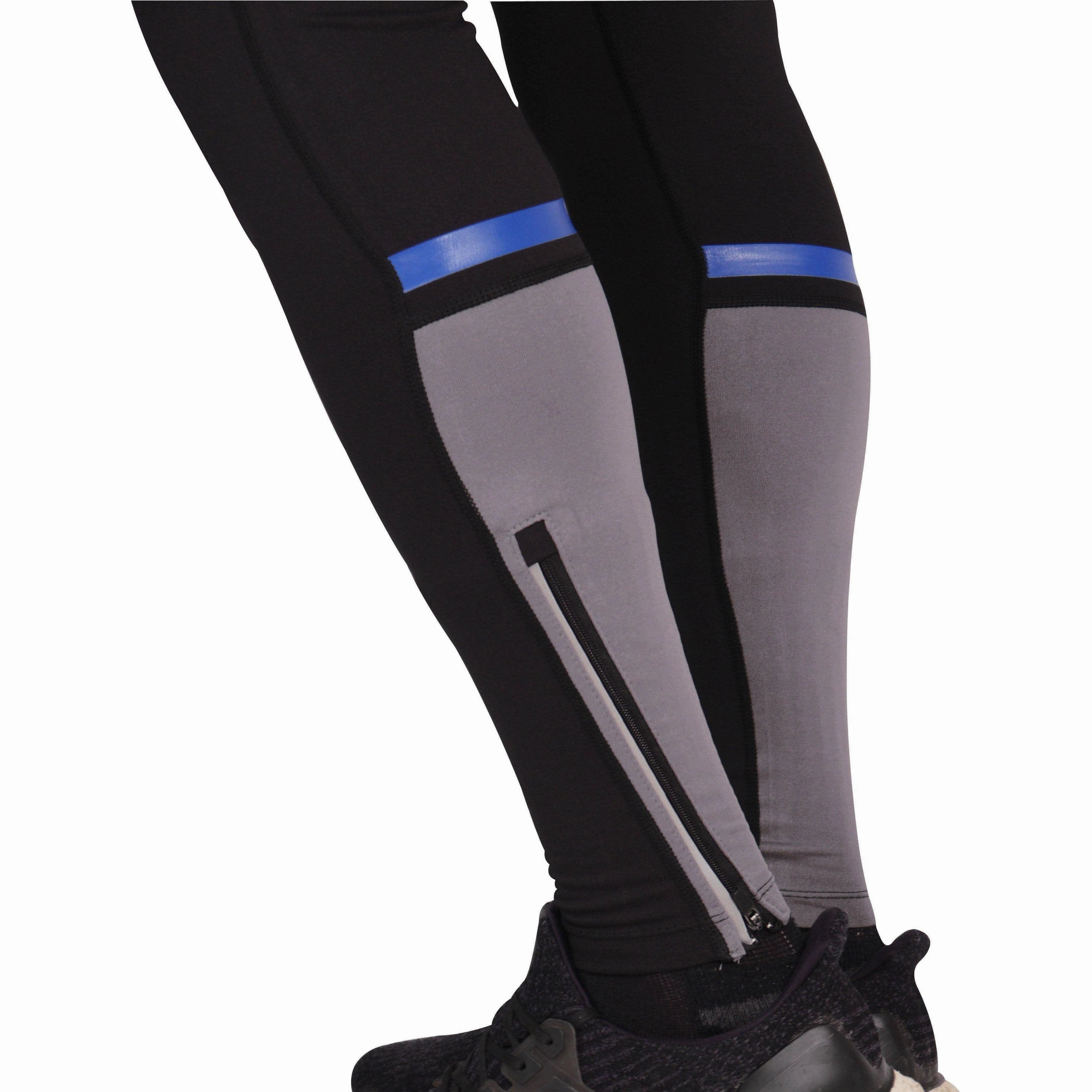 Cream More Mile Power Mens Long Running Tights - Black