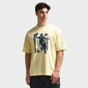 New Balance Hoops Graphic Vintage T-Shirt / Parchment Multi - functional