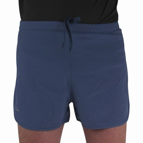 hypoallergenic material More Mile Racer Split Mens Running Shorts - Blue
