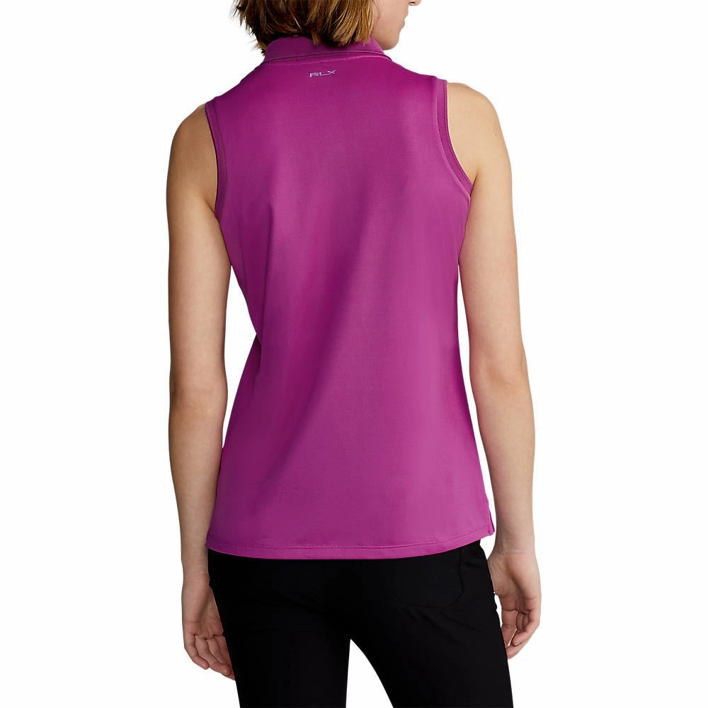 Party Ready RLX Ralph Lauren Women's Tour Performance Sleeveless Golf Shirt - Bright Pink