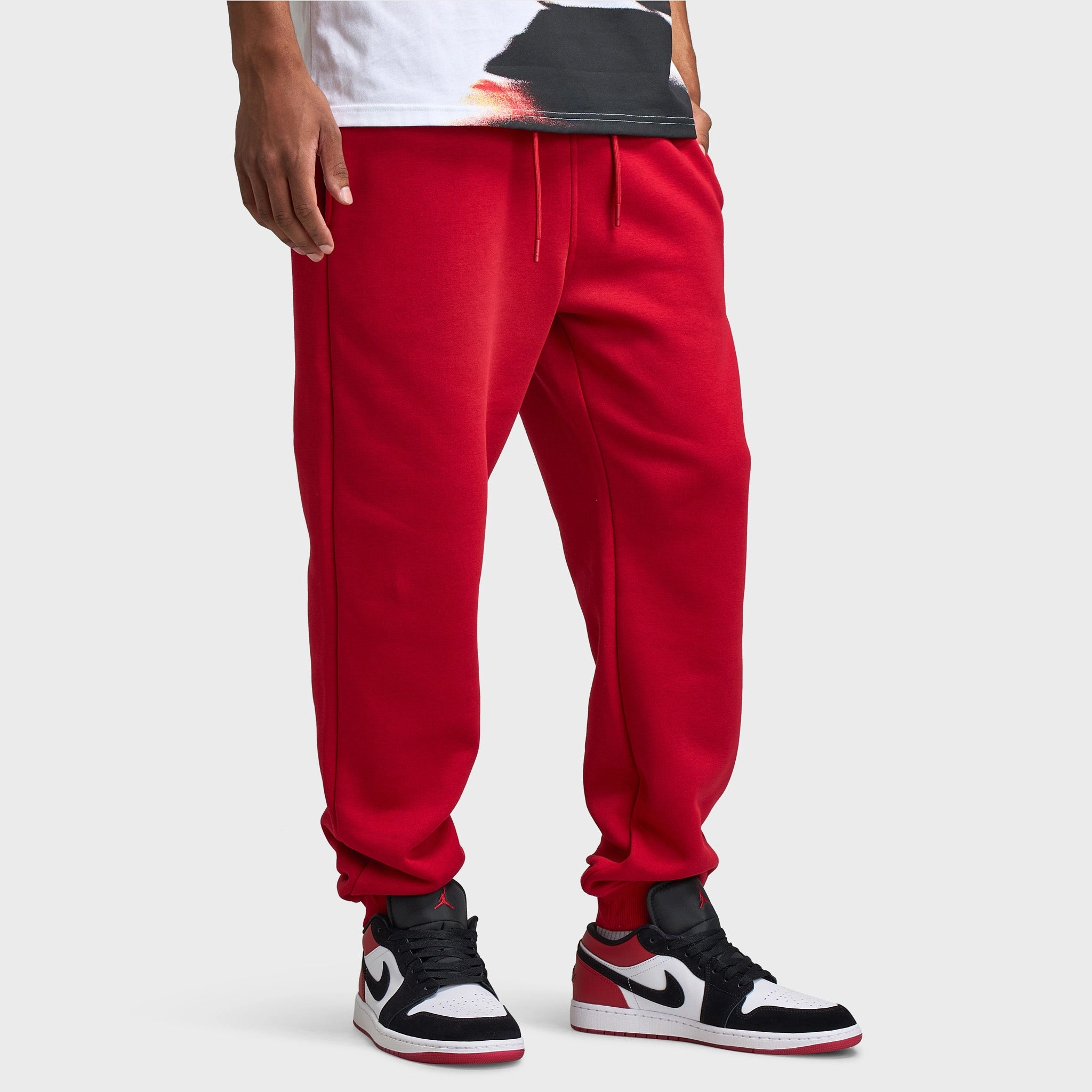DWRCoatedFabric Jordan Brooklyn Varsity Fleece Joggers Red / White