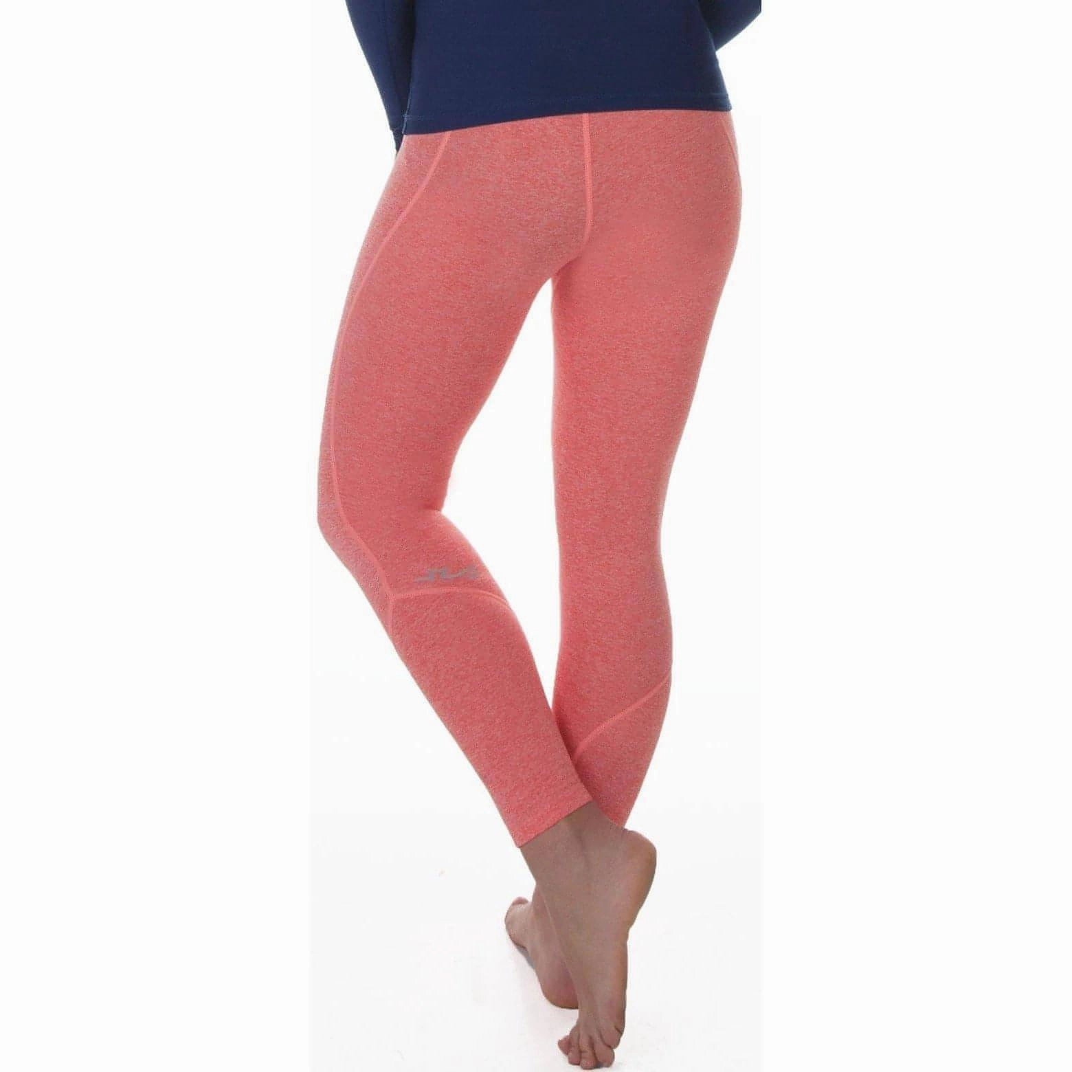VentedPaneling Sub Sports Cold Thermal Womens Long Running Tights - Orange