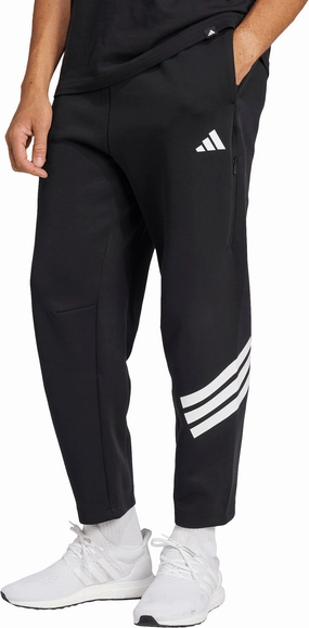 adidas Future Icons 3 Stripes Mens Training pants - Black Breathable mesh