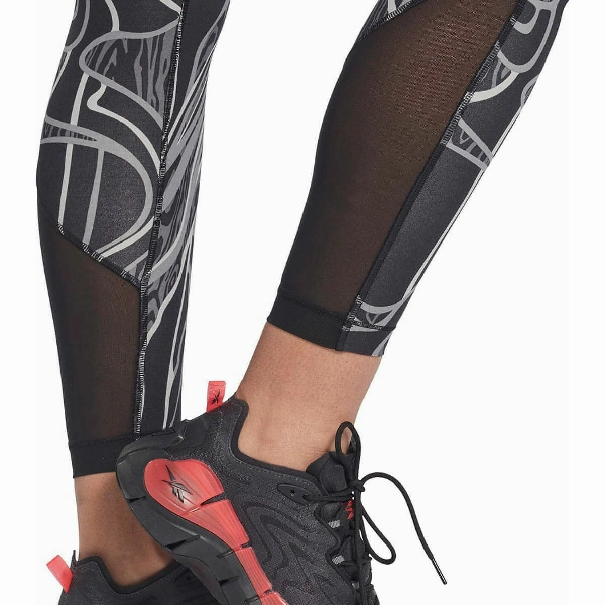 Star Light Reebok Lux Perform Mid Rise Womens Long Training Tights