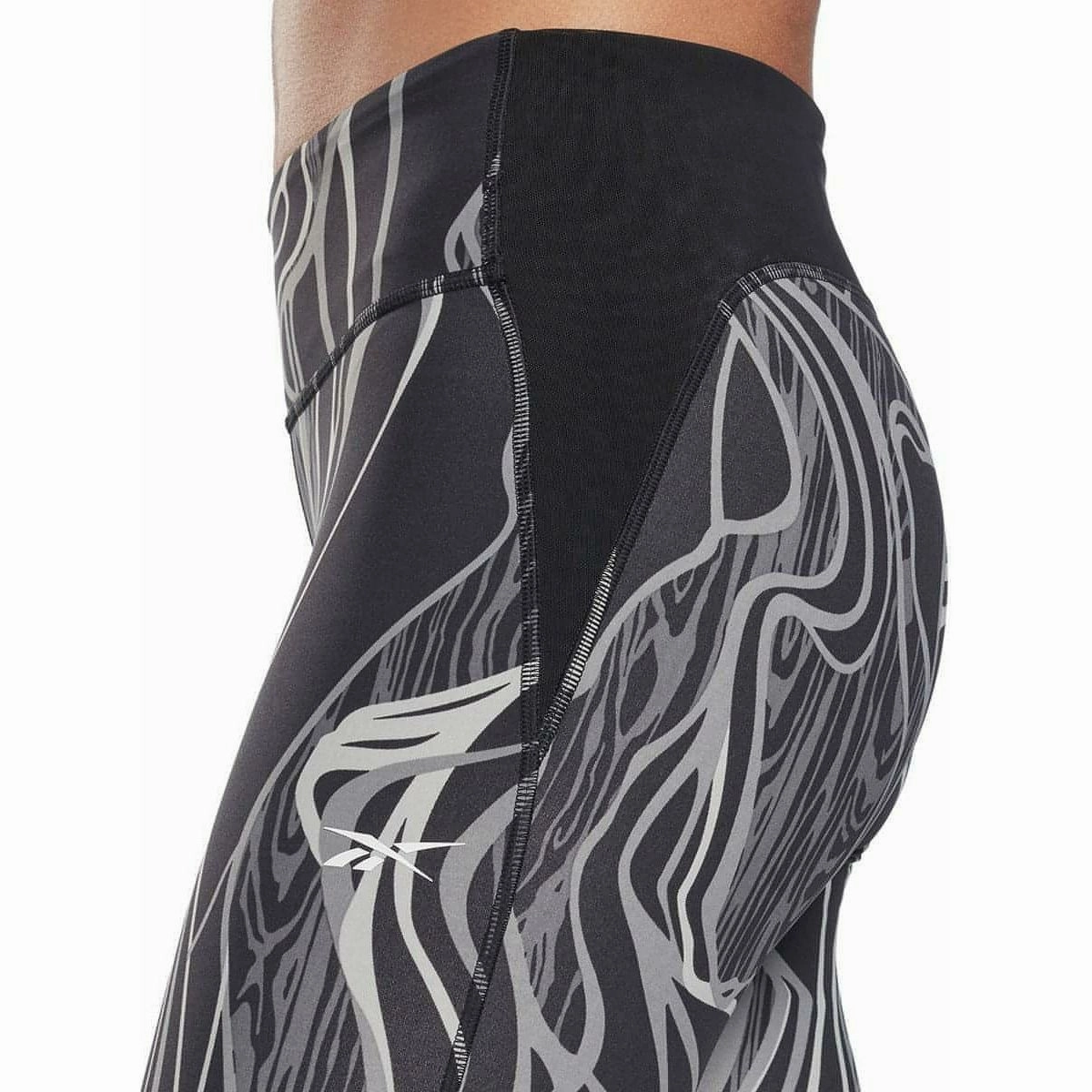 Reebok Lux Perform Mid Rise Womens Long Training Tights WrinkleResistant Finish