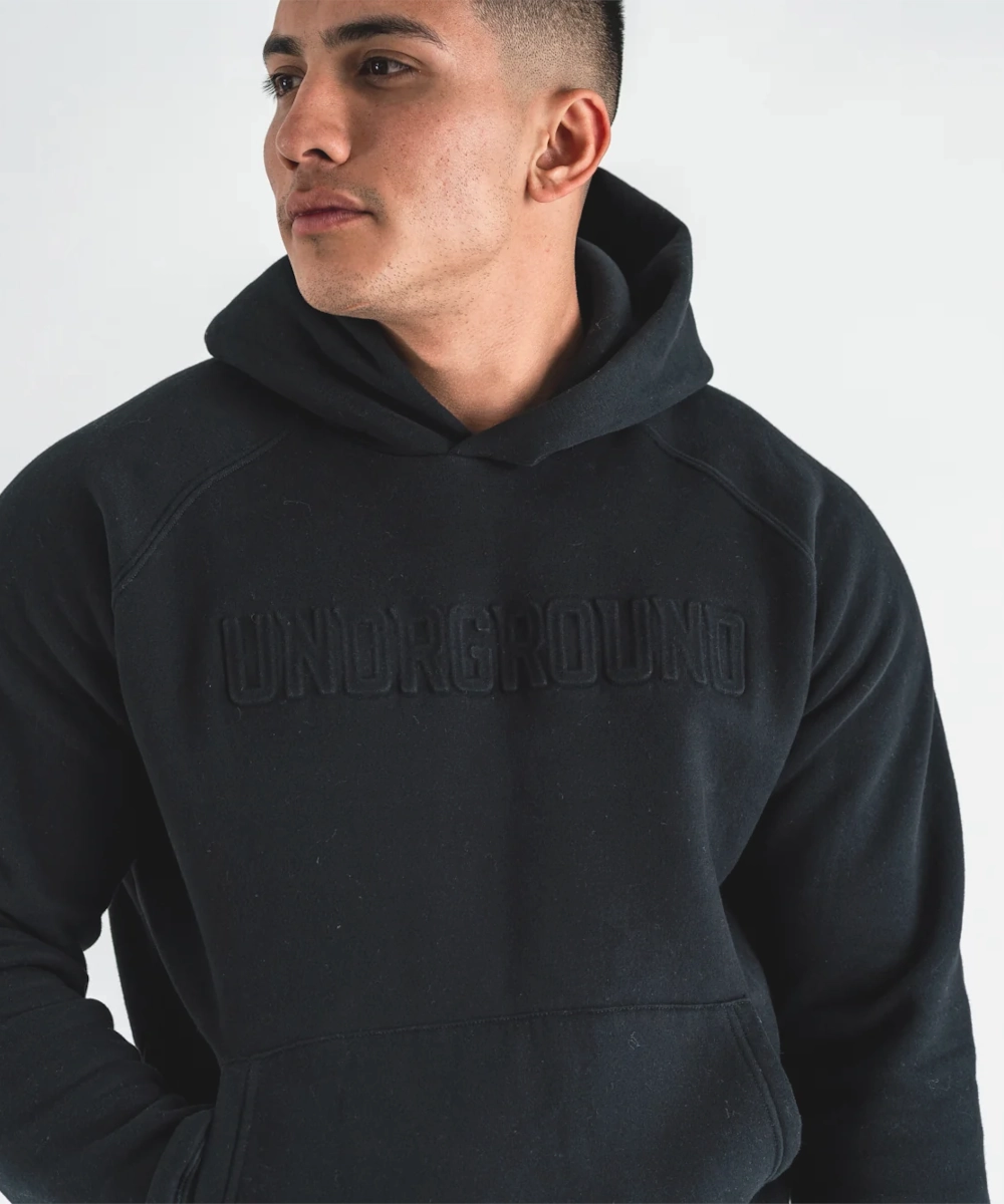 Luxury Touch Dream Base UNDRGROUND Embossed Hoodie (Black)