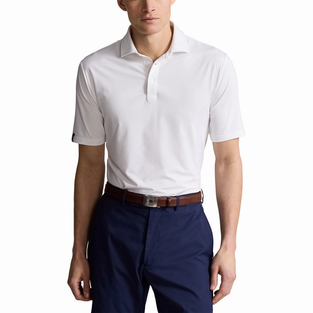 RLX Ralph Lauren Classic Fit Performance Golf Polo Shirt - Ceramic White Quick Dry Material Moisture Wicking Fabric