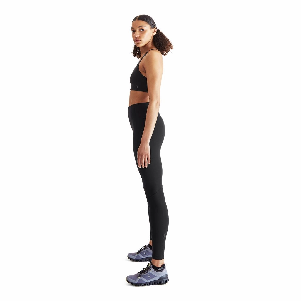 On Women's Movement Bra Black EcoConscious Production Feather Glow