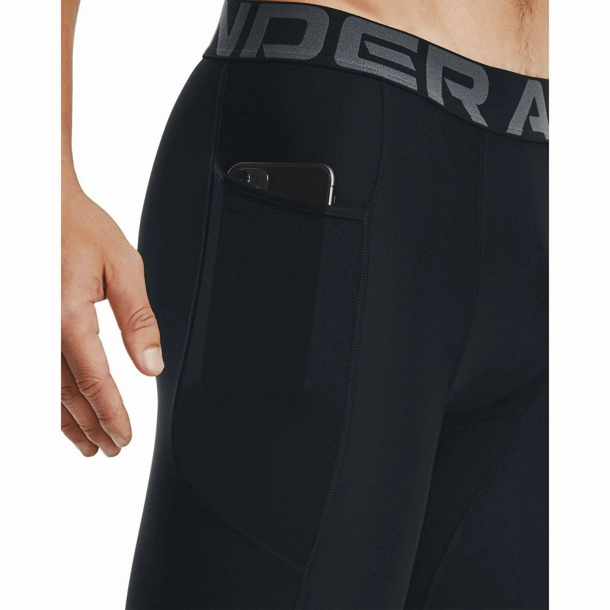 Under Armour HeatGear Pocket Long Mens Short Compression Tights - Black Party Guest Global Edge