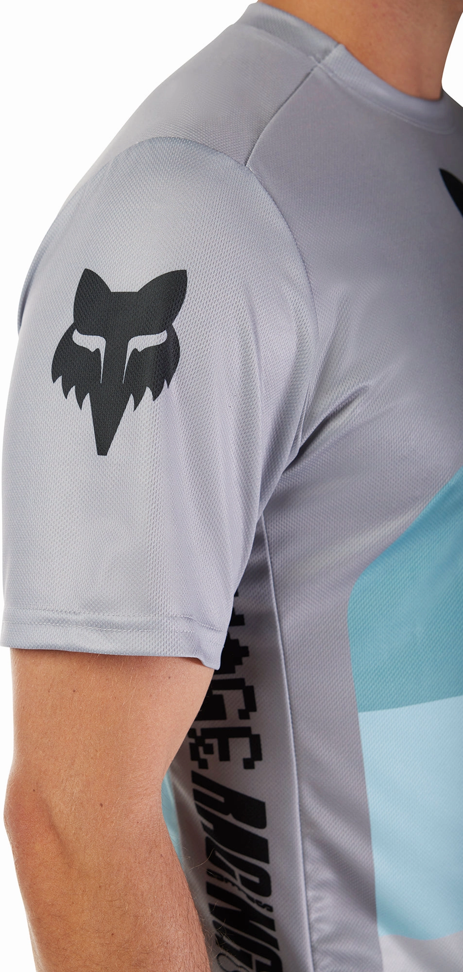Fox Ranger Grid Short Sleeve Mens Cycling Jersey - Grey Sophisticated Yarn