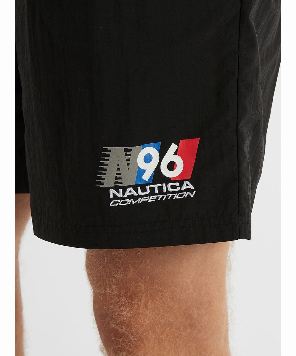 WrinkleResistant Fabric Nautica Competition Garret 6?? Swim Shorts (Black)