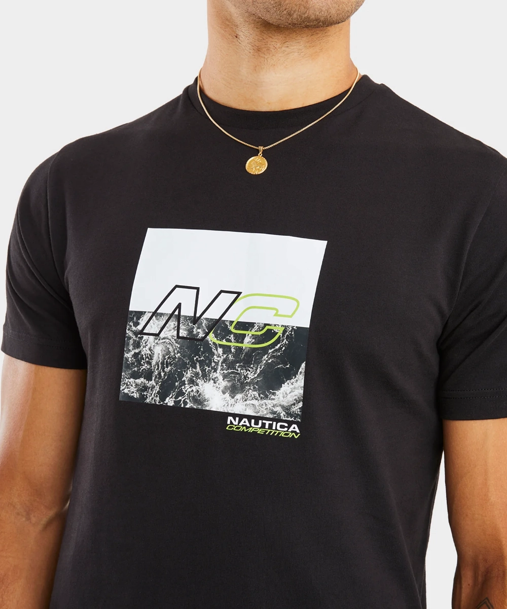 WrinkleResistant Fabric Nautica Competition Tidore Tee (Black)