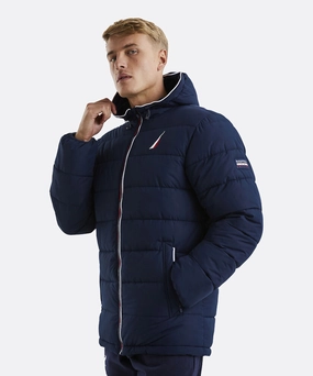 Raw Linen Nautica Kino Padded Jacket (Dark Navy)