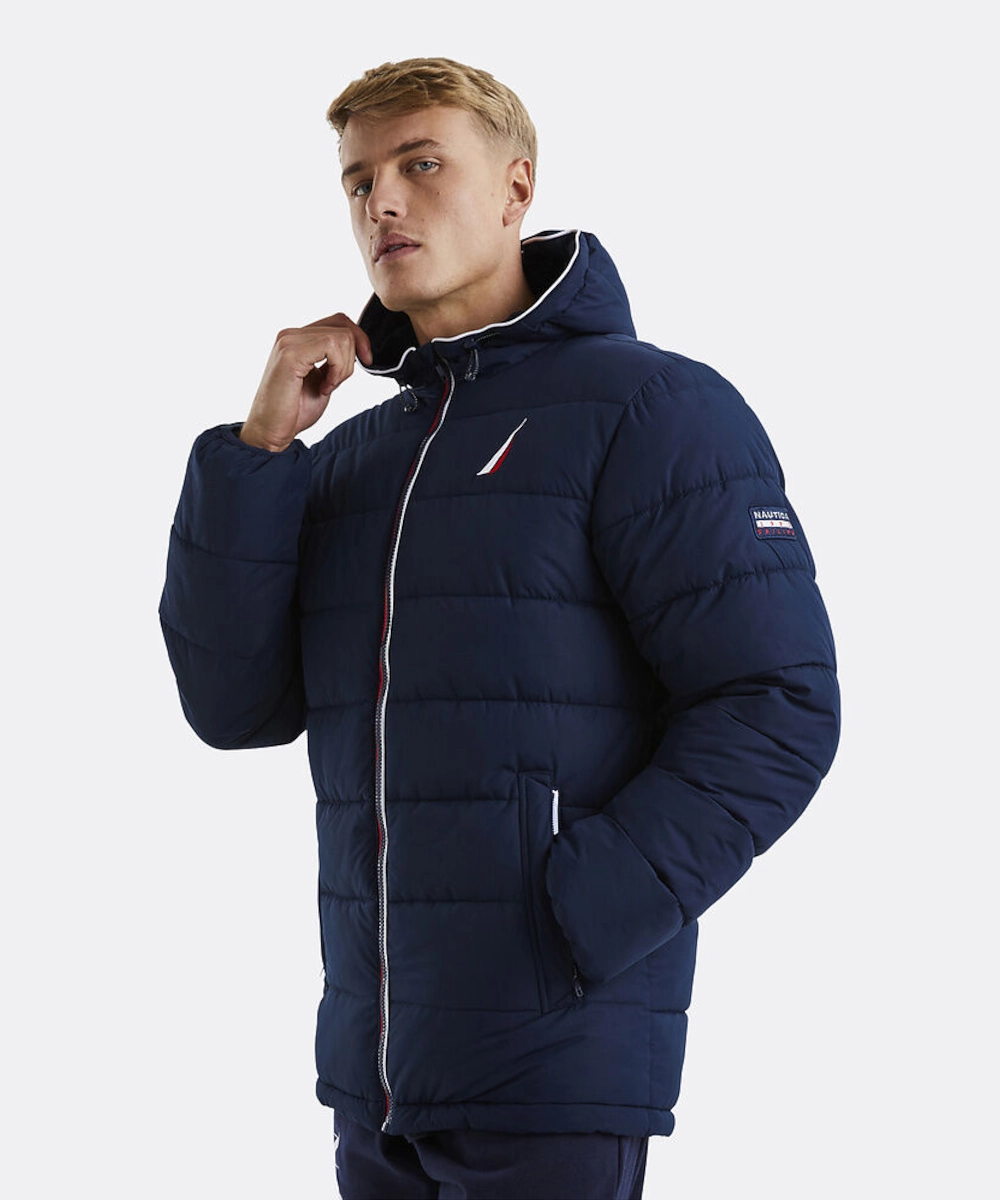 Raw Linen Nautica Kino Padded Jacket (Dark Navy)