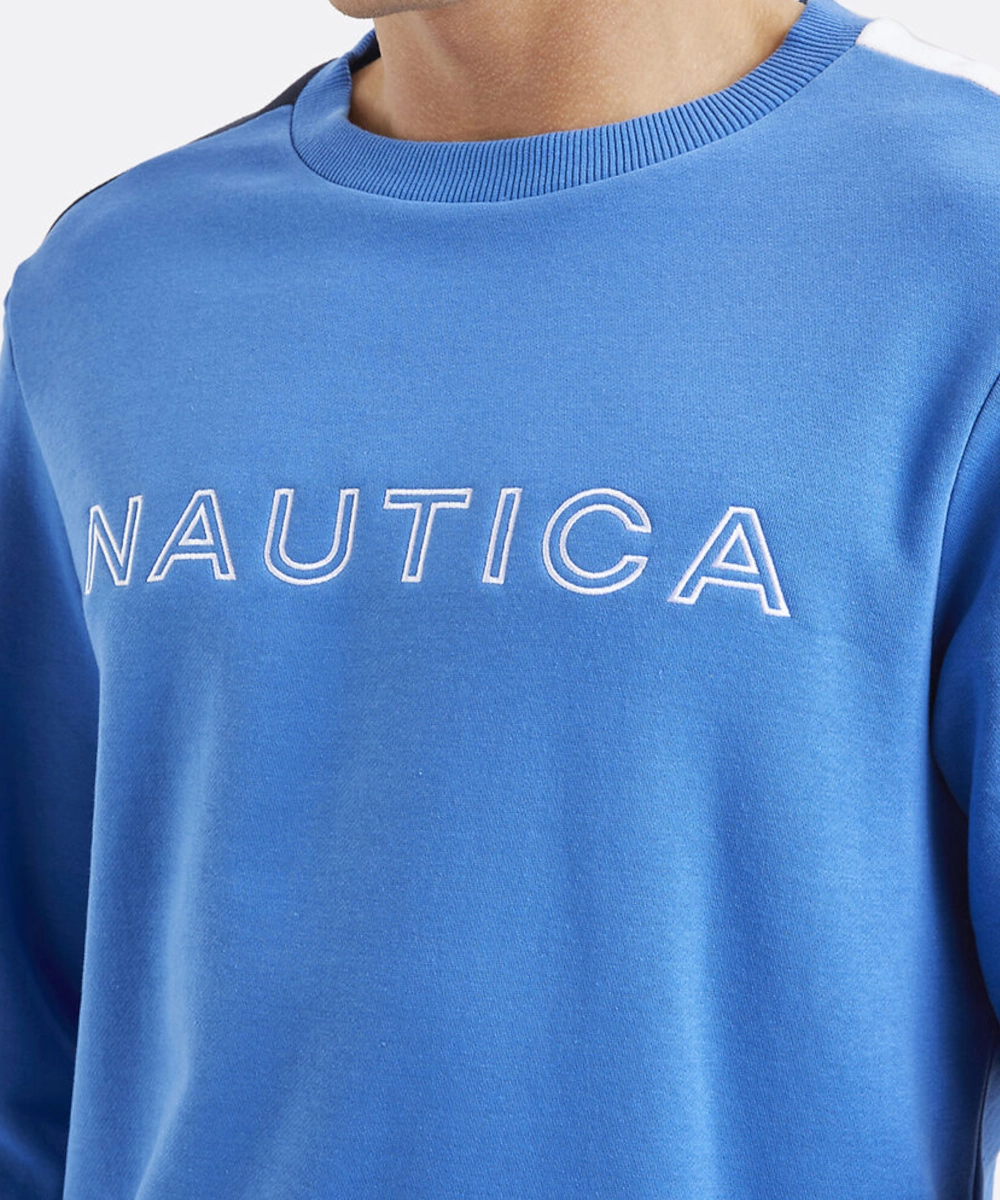 Lightweight Material NonRestrictiveCut Nautica Madden Sweatshirt (Blue)