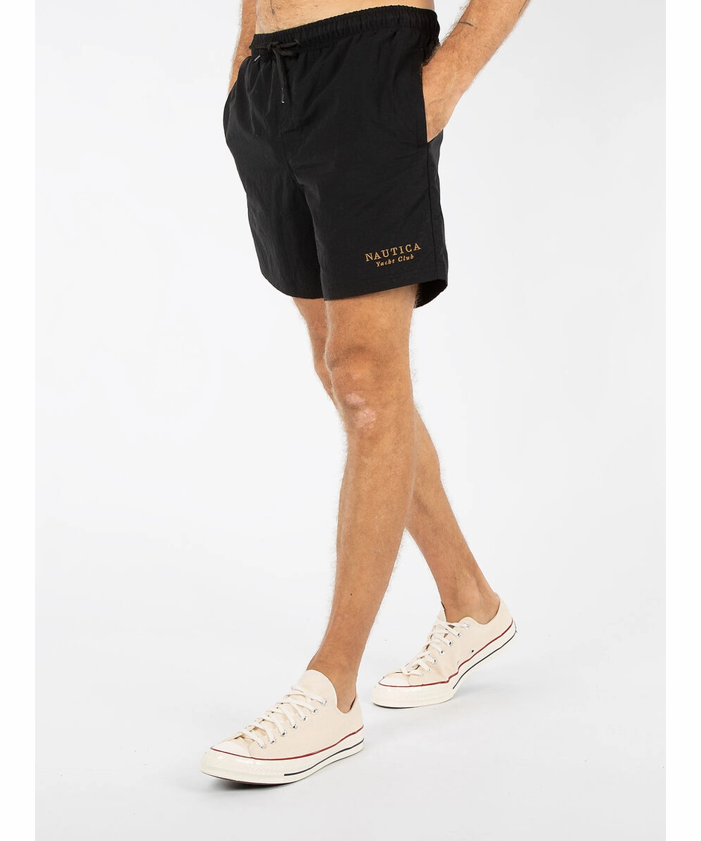 Nautica Sadler 5" Swim Shorts (Black) Shape Hug Fresh Ease