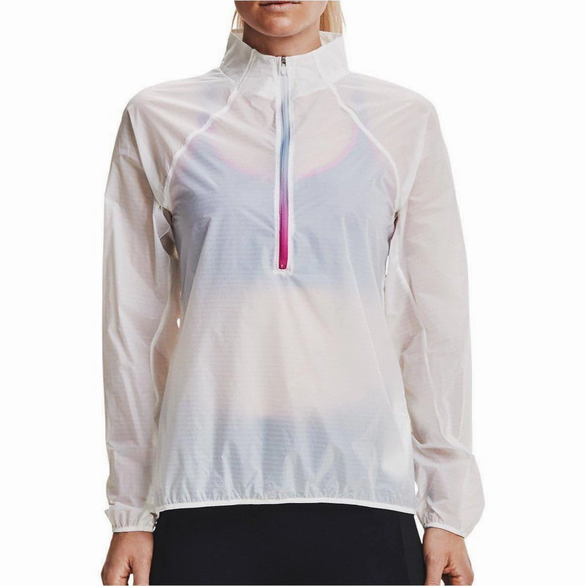 Under Armour Impasse Flight Half Zip Womens Running Jacket - White jewelry