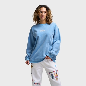 Mayfair Women's Angel Number Crewneck / Blue Cold Season Climate Adaptive Design