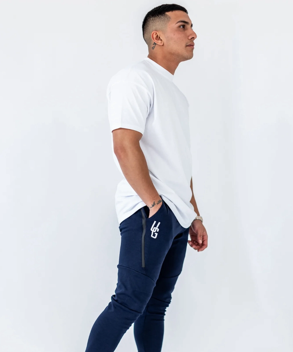 UNDRGROUND Logo Box-Fit Arm Print Tee (White) Tailored Fit Green Soul