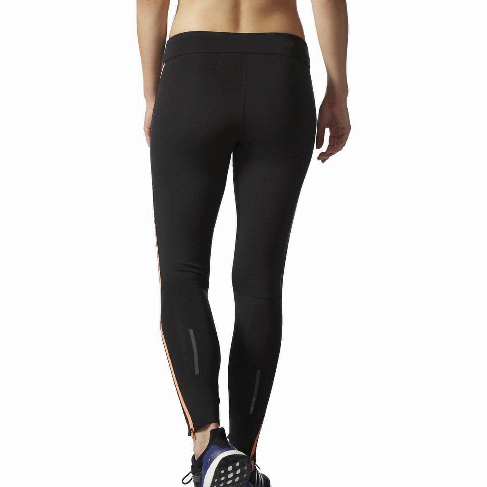 adidas Response Womens Long Running Tights - Black Rare Layered Panel System