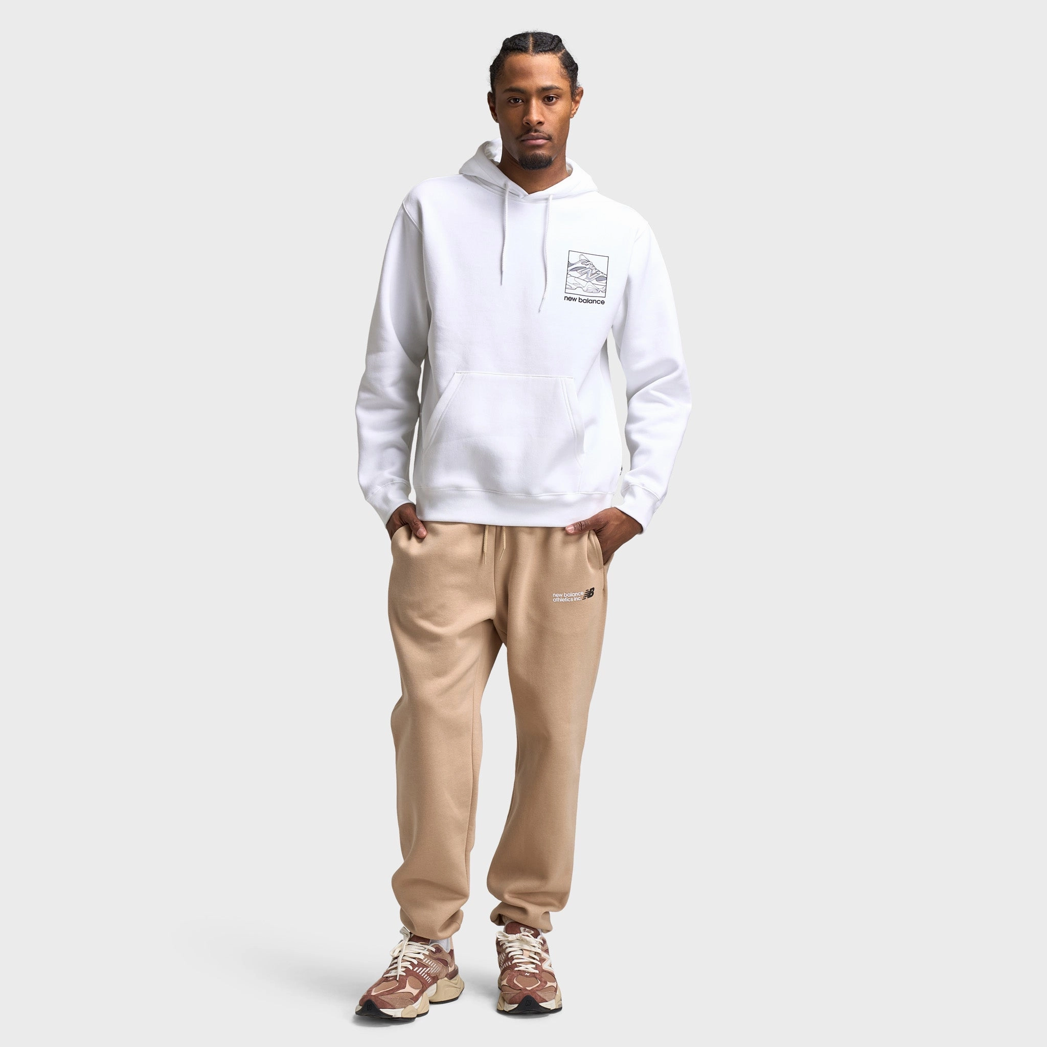 Hidden Pocket System New Balance 9060 Hoodie / White