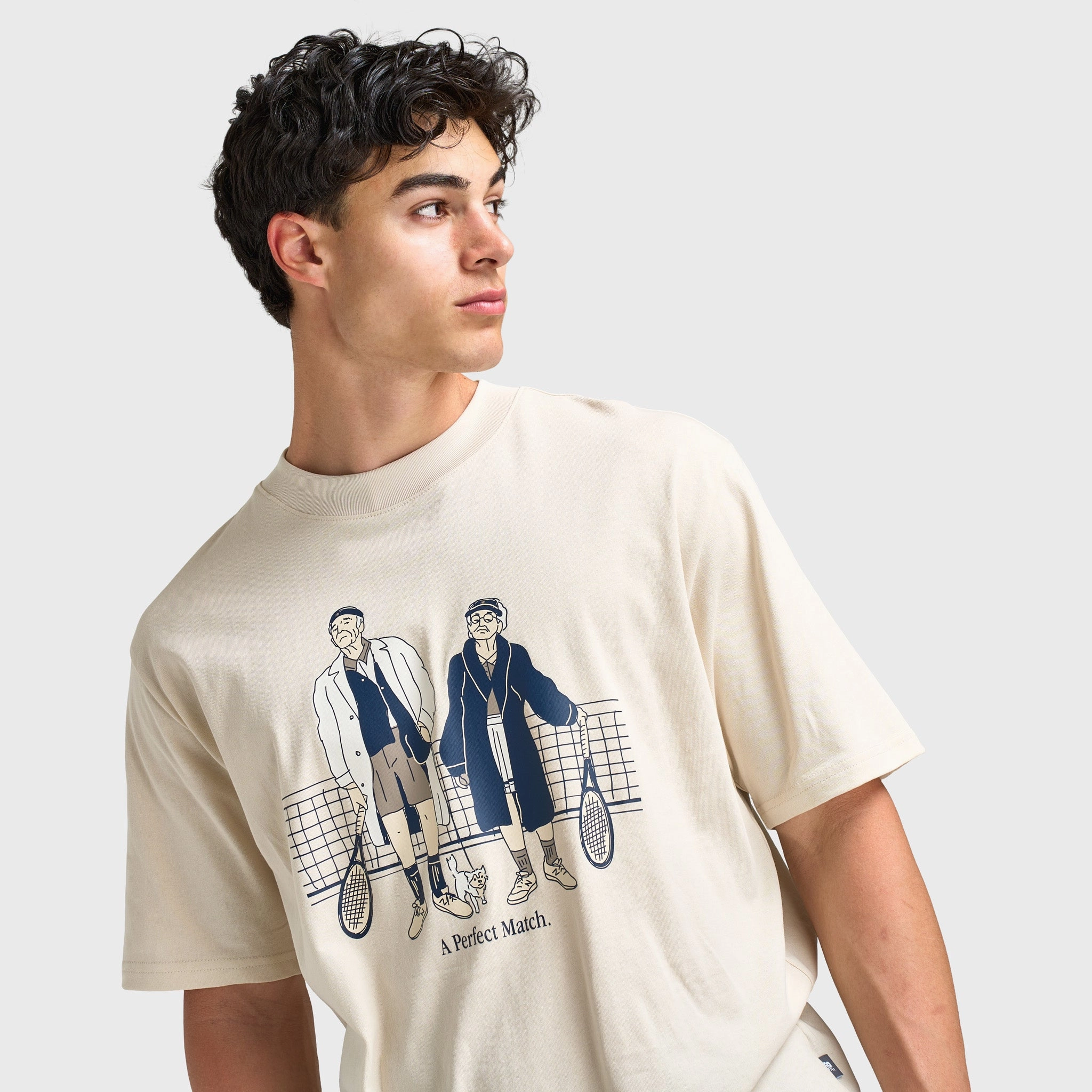 low - temperature environment Deployment - easy New Balance A Perfect Match Tennis T-Shirt / Linen