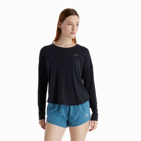 New Balance Drapey Jersey Long Sleeve T-Shirt YarnDye Technique