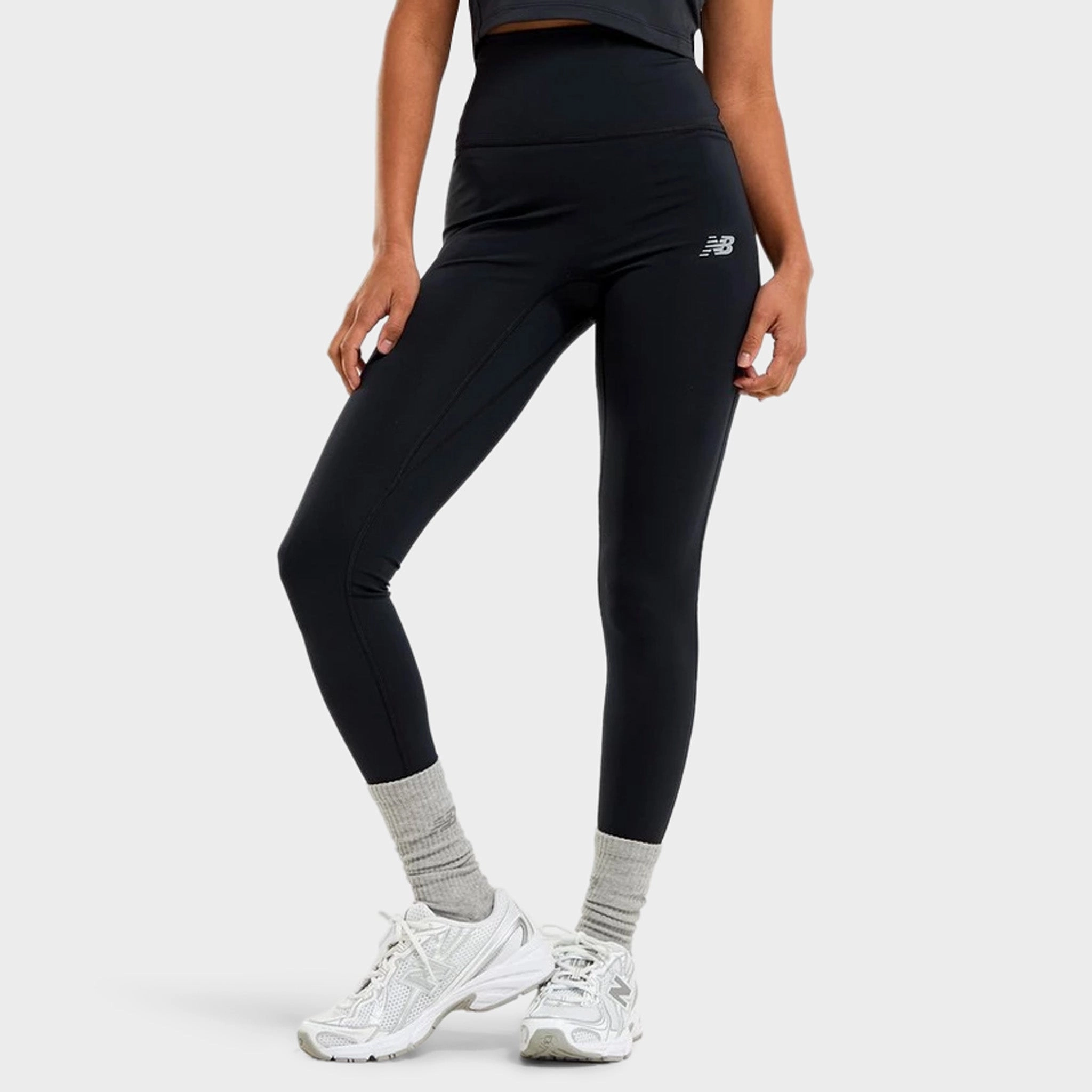 New Balance Script Leggings / Black Comfort waistband Cozy Wrap