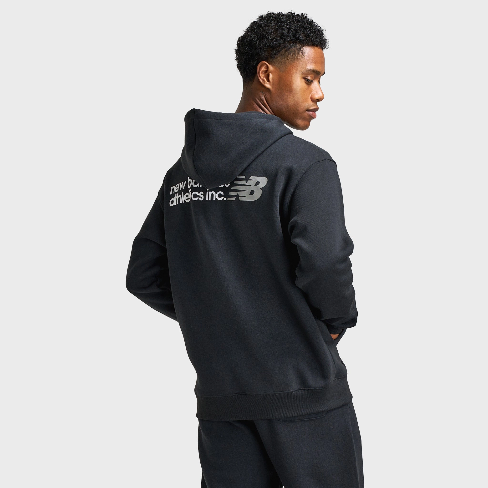 Business Attire Durable zipper pull New Balance Tone Big Logo Hoodie / Black