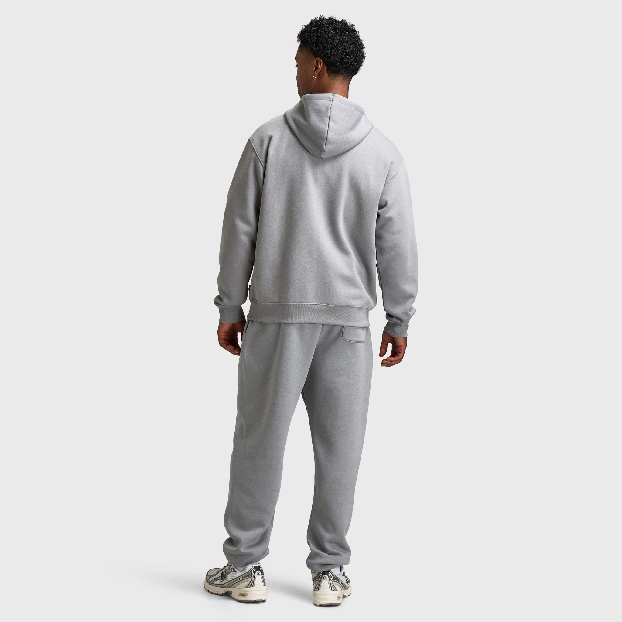 New Balance Tone Logo FZ Hoodie/Grey High Collar Design