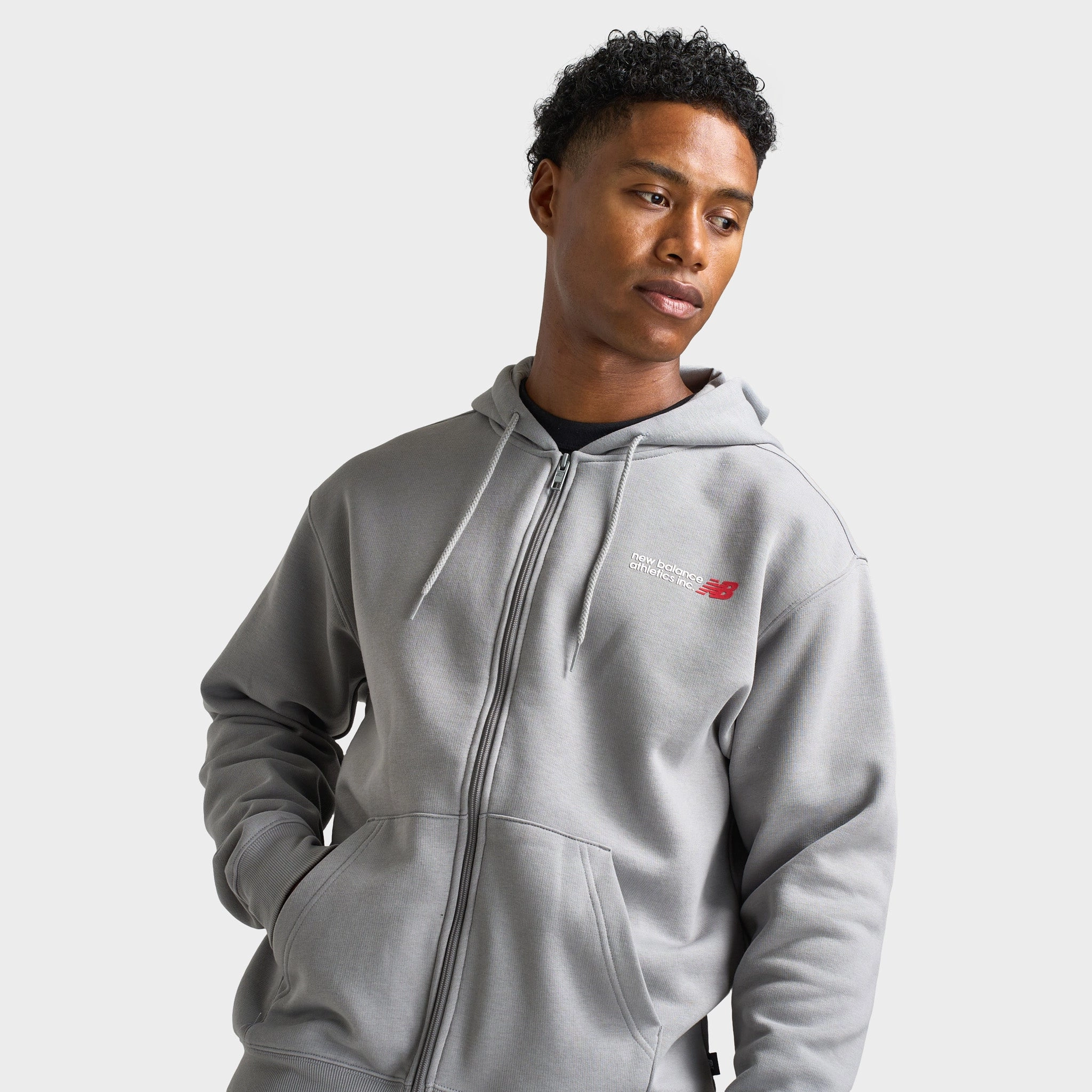New Balance Tone Logo FZ Hoodie/Grey Warm Layer Option