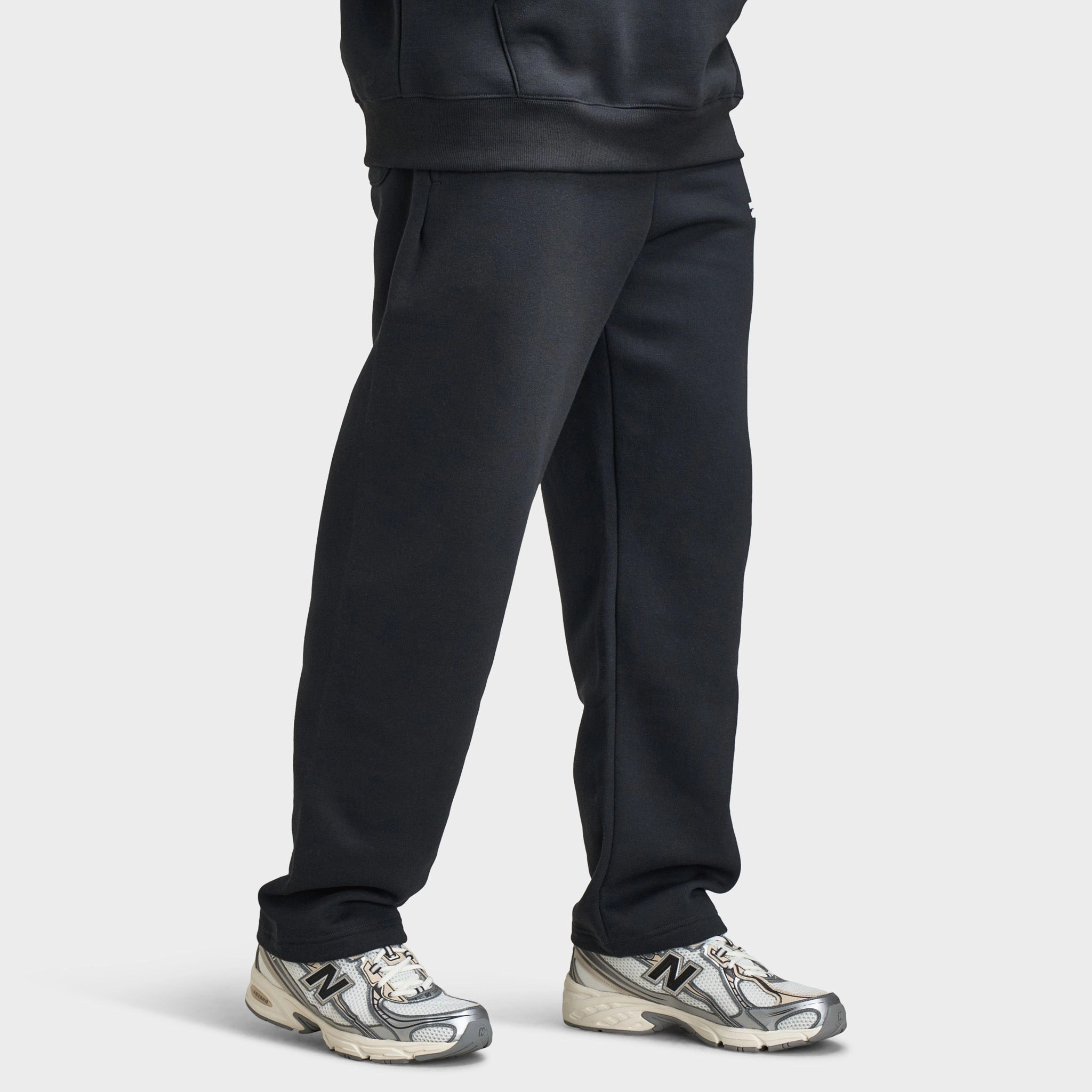 New Balance Tone Logo Open Hem Pants / Black Printed Running wear
