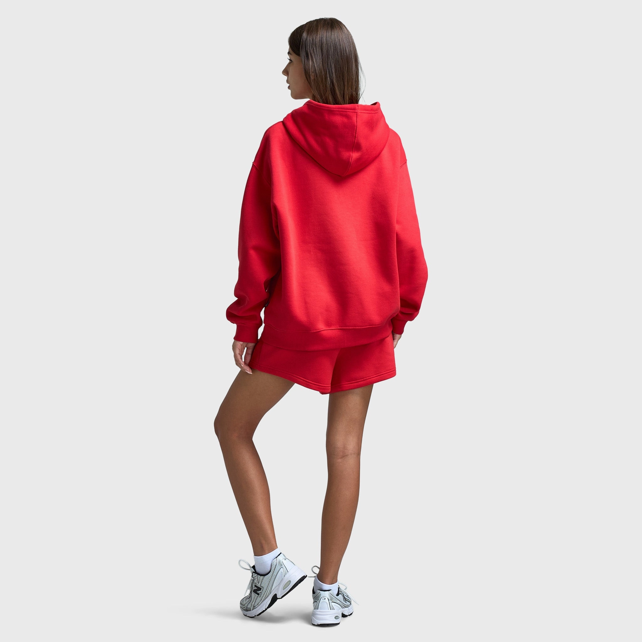 New Balance Women's Athletic Pullover Hoodie / Red Soft Fleece