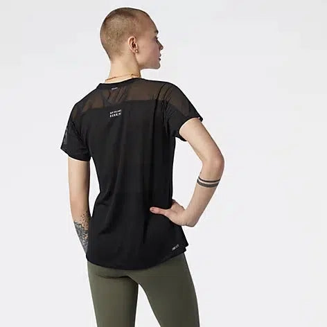 GridTexture New Balance Women's Impact Run Short Sleeve - Black