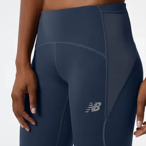 New Balance Women's Impact Run Tight -  Night Sky winter shorts Gusseted Crotch