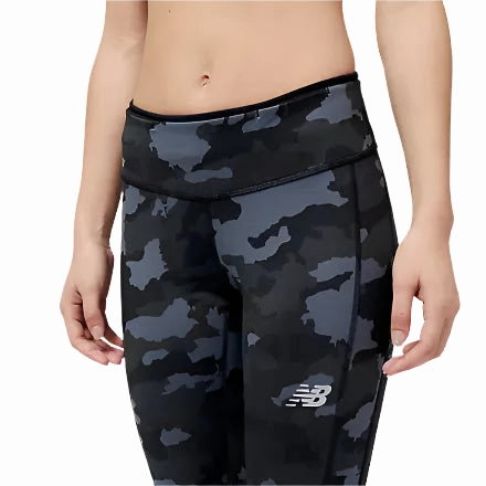ski wear Anti Odor New Balance Women's Printed Accelerate Capri - Phantom