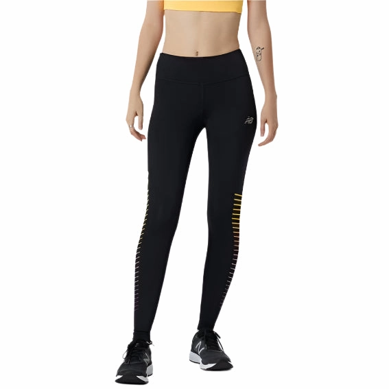 Hidden pockets SmoothFinish New Balance Women's Reflective Accelerate Tight - Black