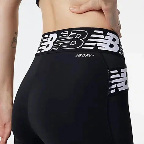 Gusseted Crotch Design jumpsuit New Balance Women's  RLNT Fit Short- Black